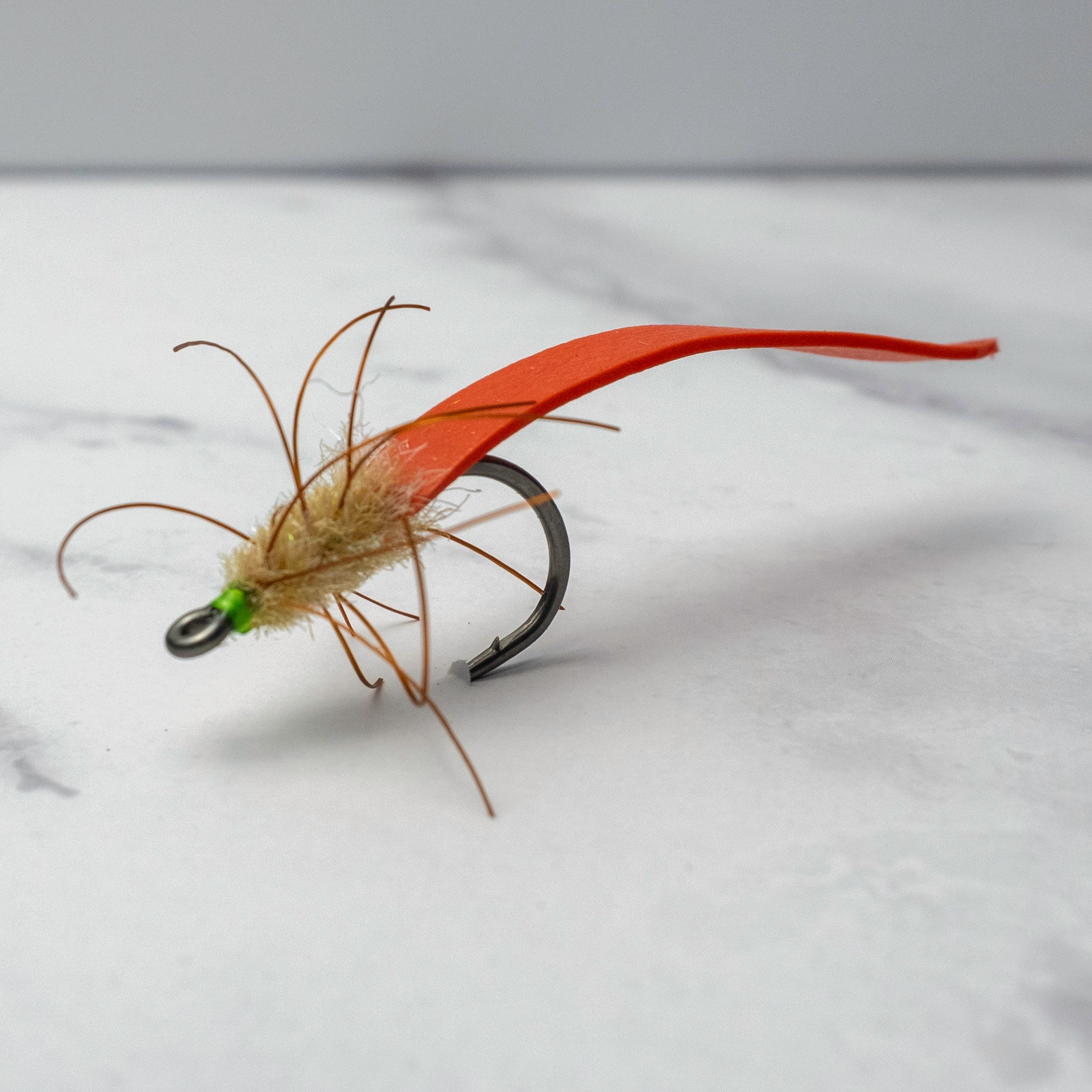 D’s Worminator palolo worm fly pattern tied on a Size 1 Mustad Rune Big Game Hook for migratory Florida Keys tarpon fishing.