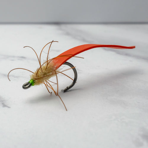 D’s Worminator palolo worm fly pattern tied on a Size 1 Mustad Rune Big Game Hook for migratory Florida Keys tarpon fishing.